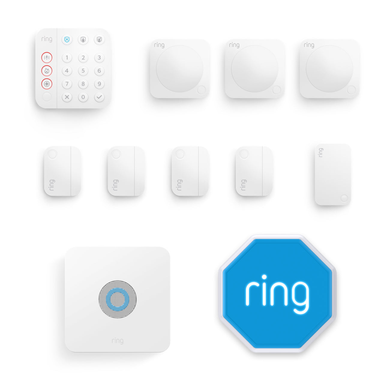 Ring système de sécurité à domicile d'alarme - version 2 (Kit de 8 pièces)