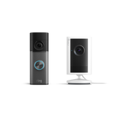 Argenté profond:Battery Video Doorbell Pro (nouvelle génération) + Blanc:Indoor Camera Plus
