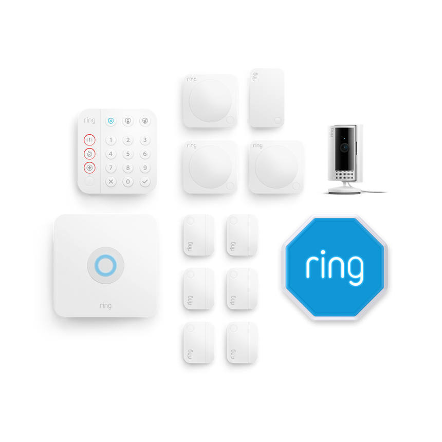 Kit Ring Alarm + caméra intérieure 2e gén. - XL (sirène incluse)