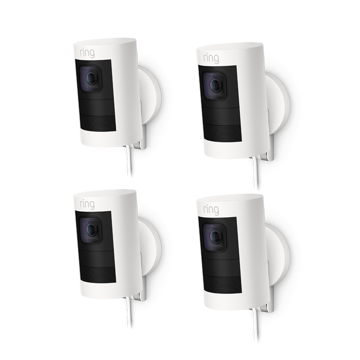 Blanc:4-Pack Caméra de surveillance extérieure | Stick Up Cam Elite