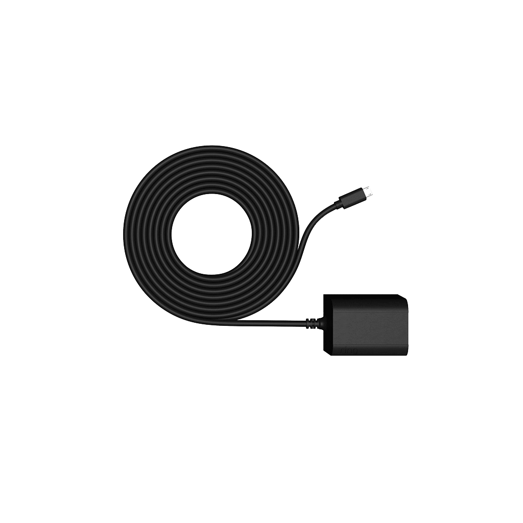 Noir:Adaptateur Secteur intérieur/extérieur Câble Micro USB (Stick Up Cam Elite)