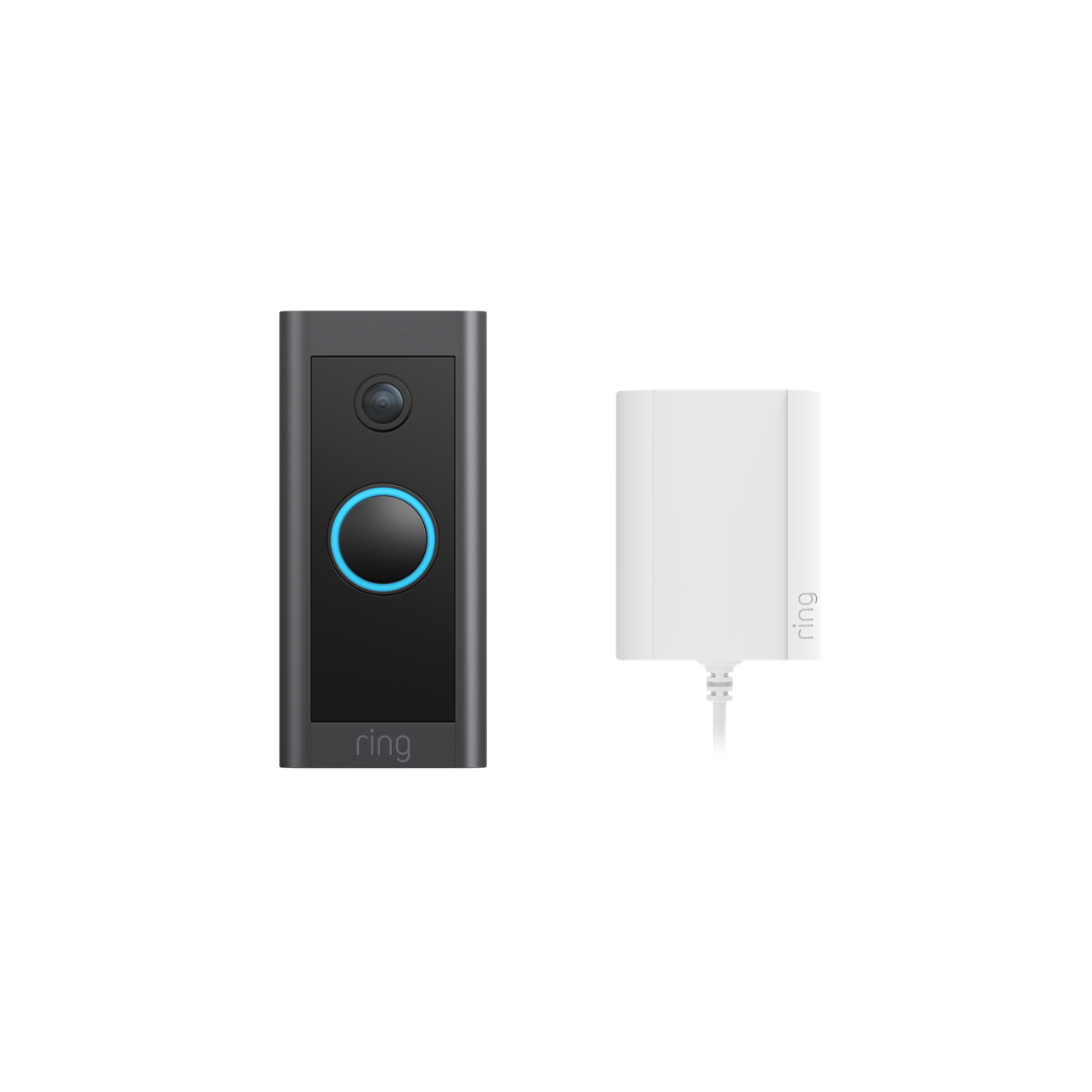 Noir:Video Doorbell Wired avec adaptateur secteur