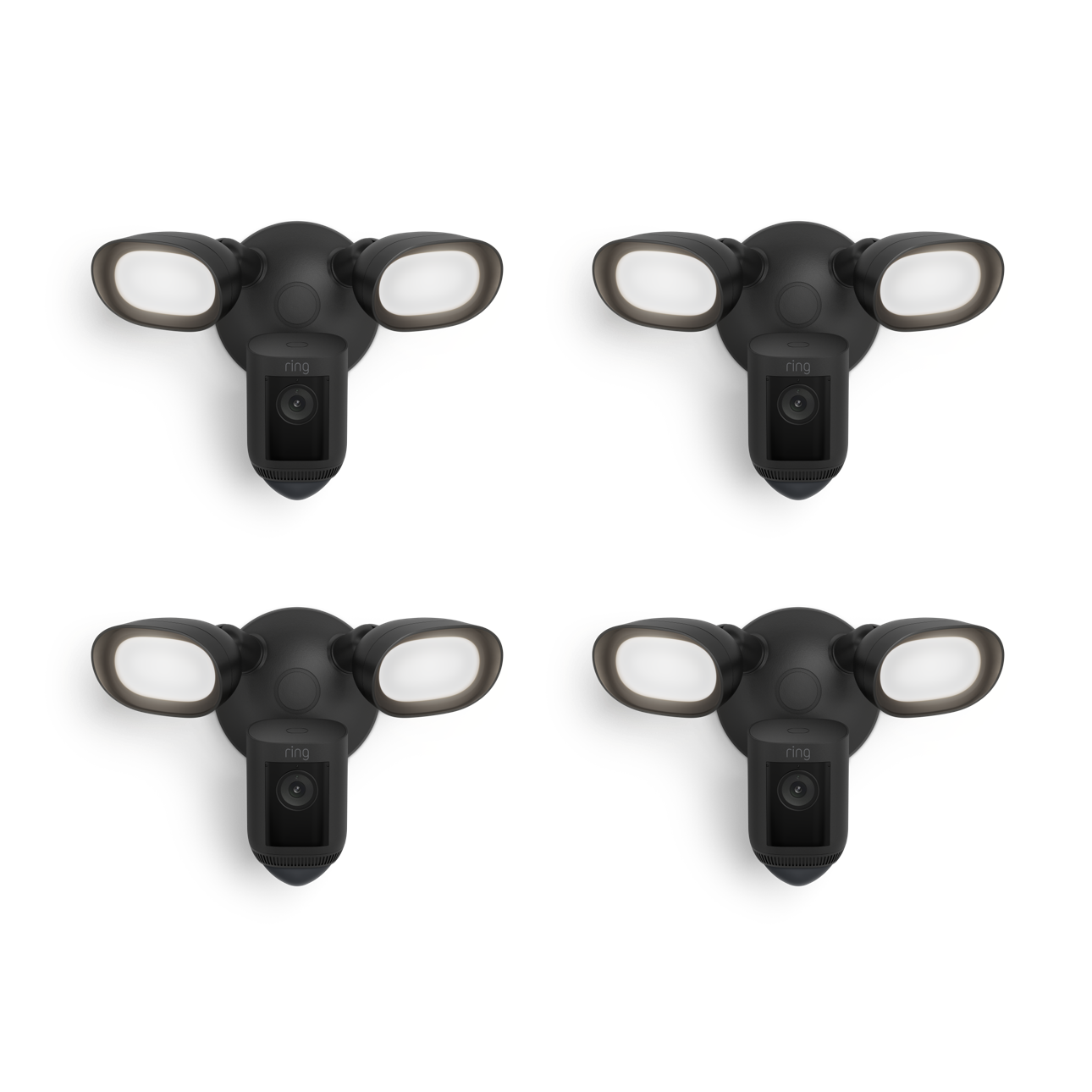Noir:4-Pack Floodlight Cam Wired Pro