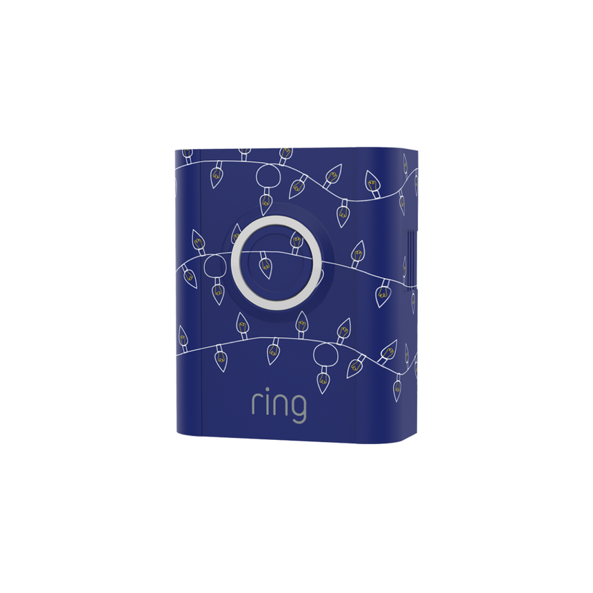 Guirlande de Noël (bleu):Façade interchangeable festive (Video Doorbell 3, Video Doorbell 3 Plus, Video Doorbell 4, Battery Video Doorbell Plus, Battery Video Doorbell Pro)