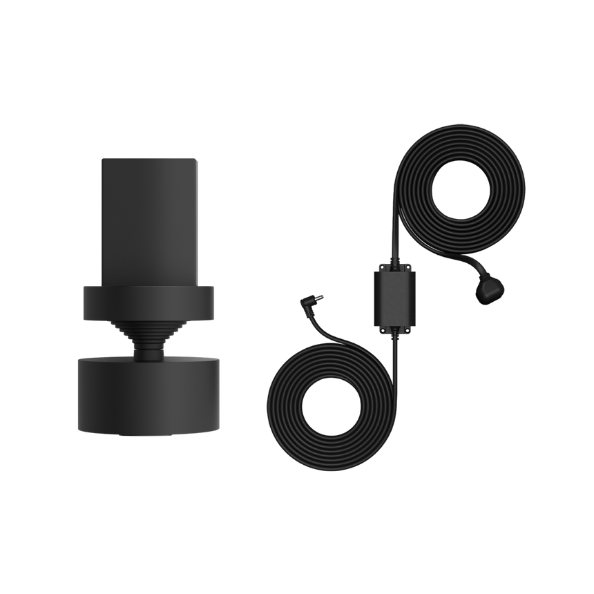 Noir:Support orientable/inclinable avec adaptateur secteur intérieur/extérieur (Stick Up Cam Battery (3e gén.))