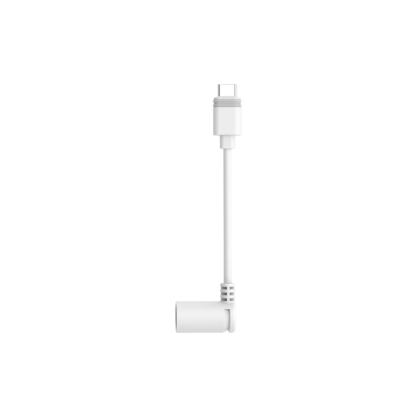 Blanc:Adaptateur prise cylindrique à USB-C (Panneaux solaires à prise cylindrique et caméras de surveillance USB-C)