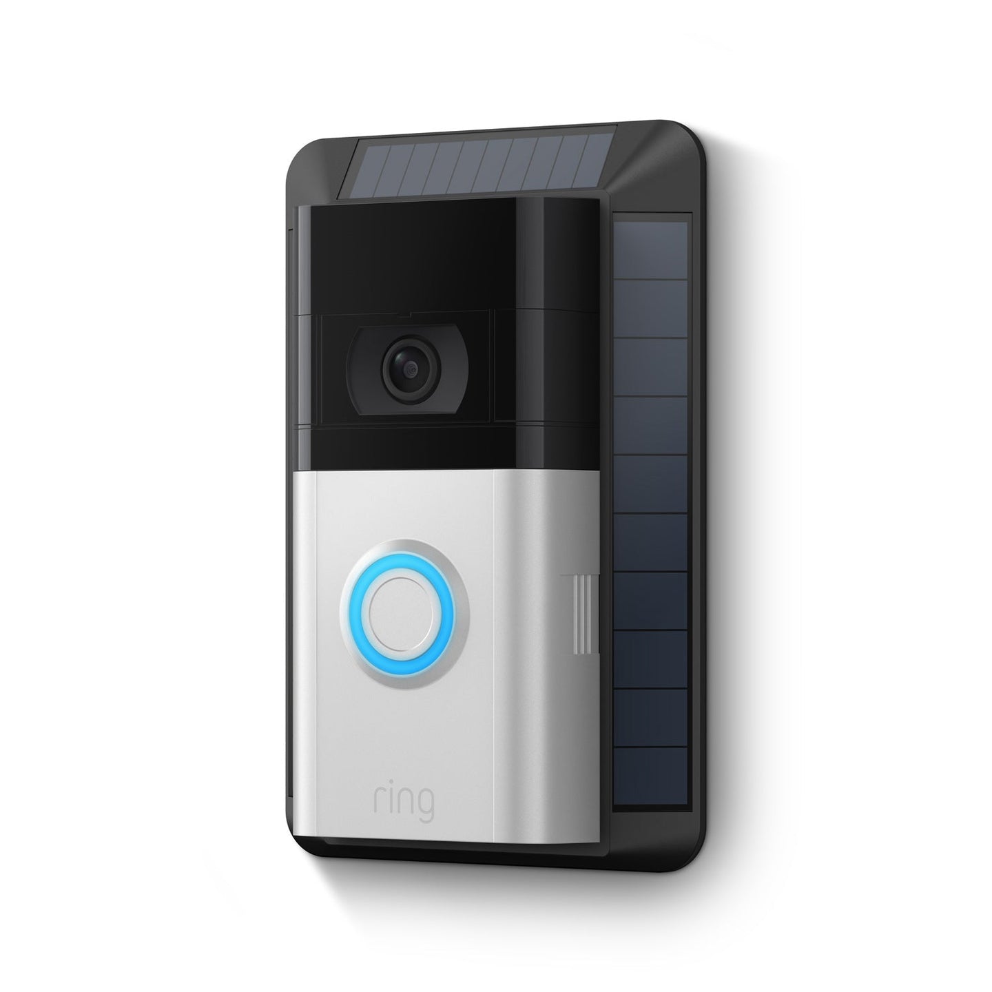 Noir:Chargeur solaire 2e génération pour les sonnettes alimentées par batterie (Video Doorbell 2, Video Doorbell 3, Video Doorbell 3 Plus, Video Doorbell 4, Battery Video Doorbell Plus)