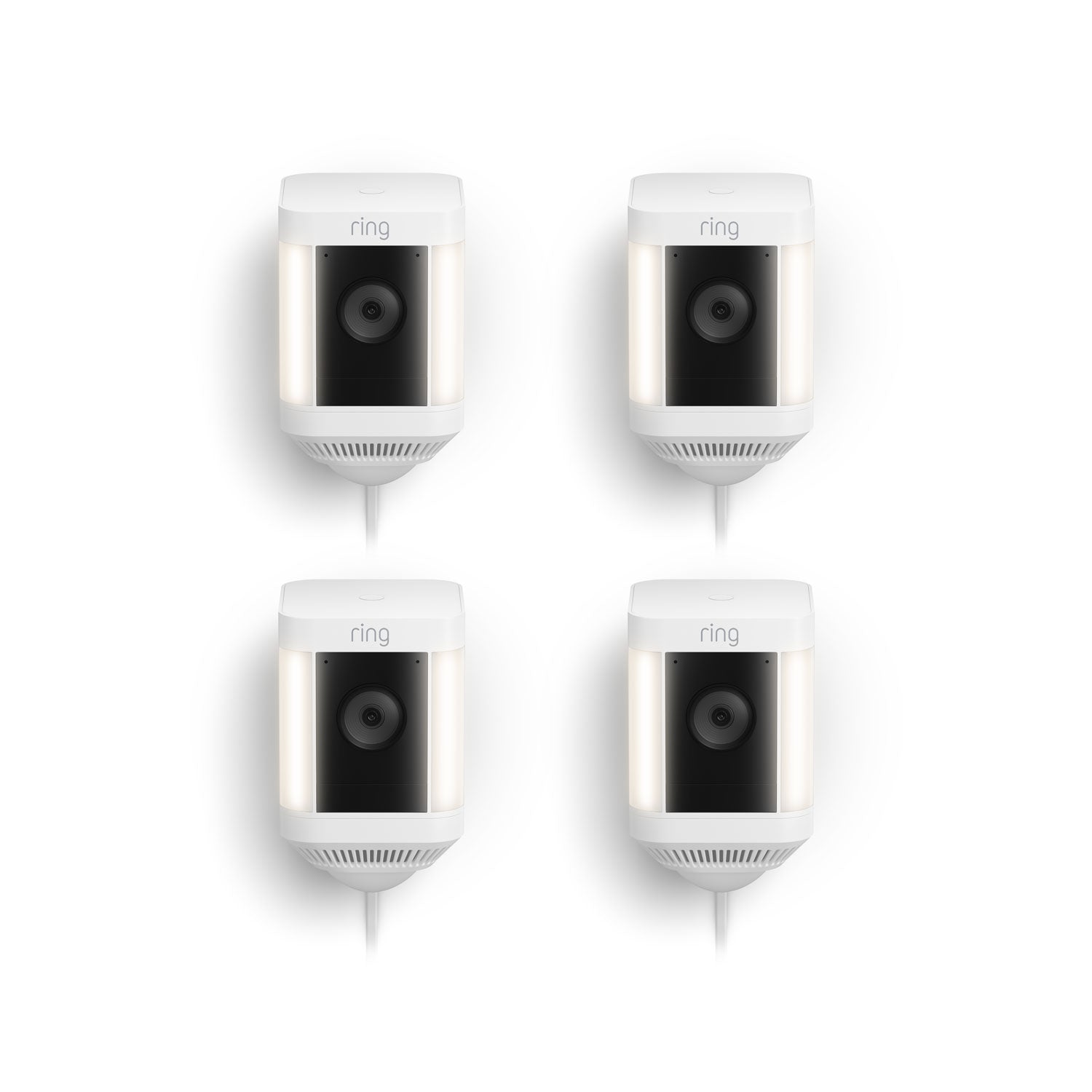 Blanc:4-Pack Spotlight Cam Plus Plug-In