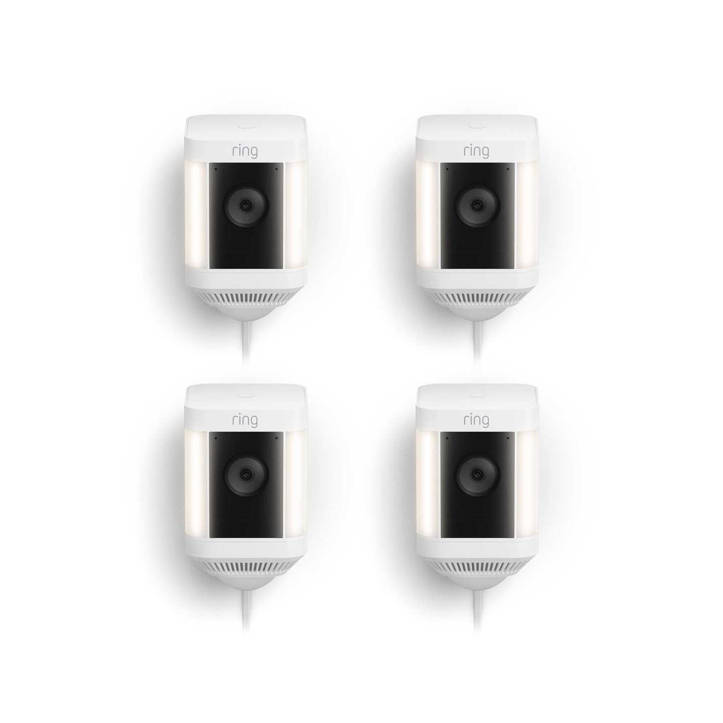 Blanc:4-Pack Spotlight Cam Plus Plug-In