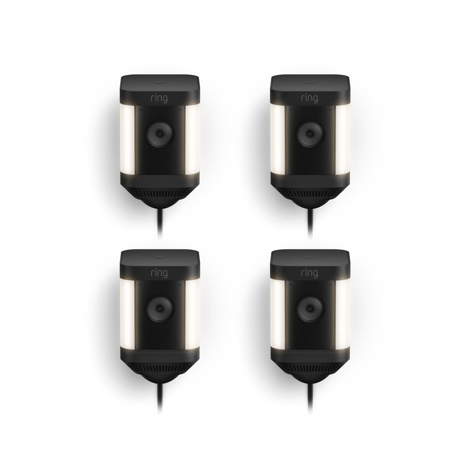 Noir:4-Pack Spotlight Cam Plus Plug-In