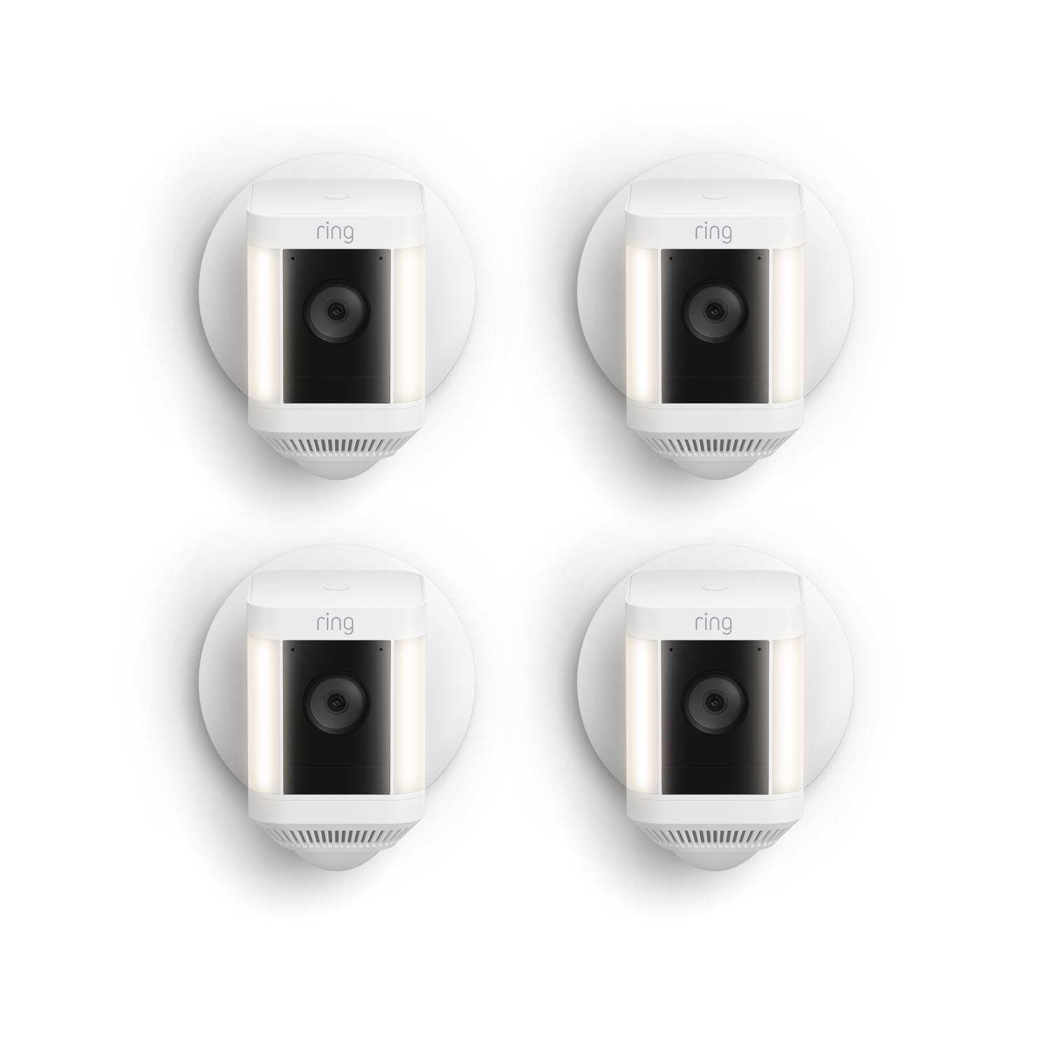 Blanc:4-Pack Spotlight Cam Plus Wired