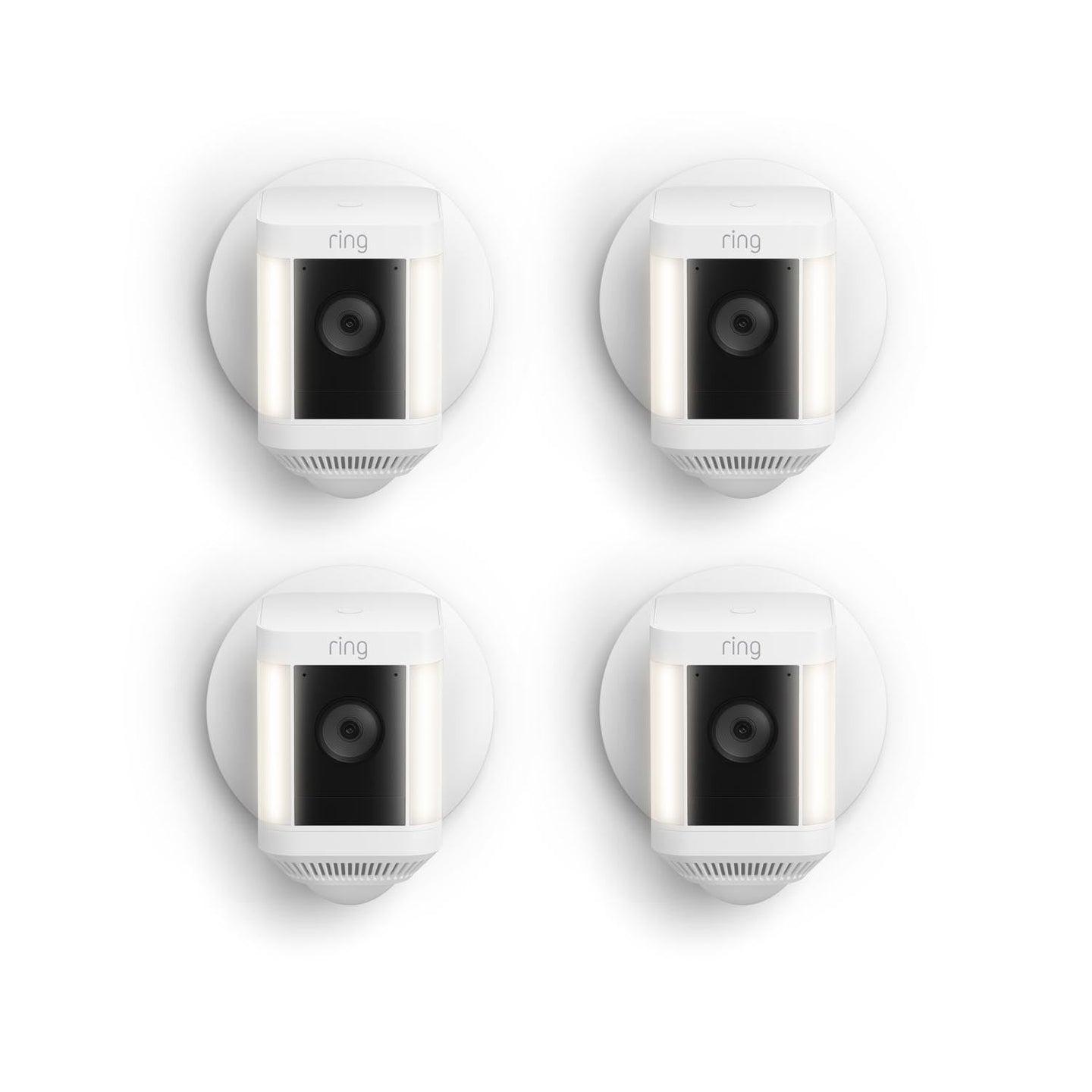 Blanc:4-Pack Spotlight Cam Plus Wired