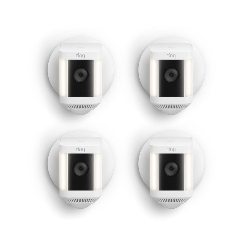 Blanc:4-Pack Spotlight Cam Plus Wired