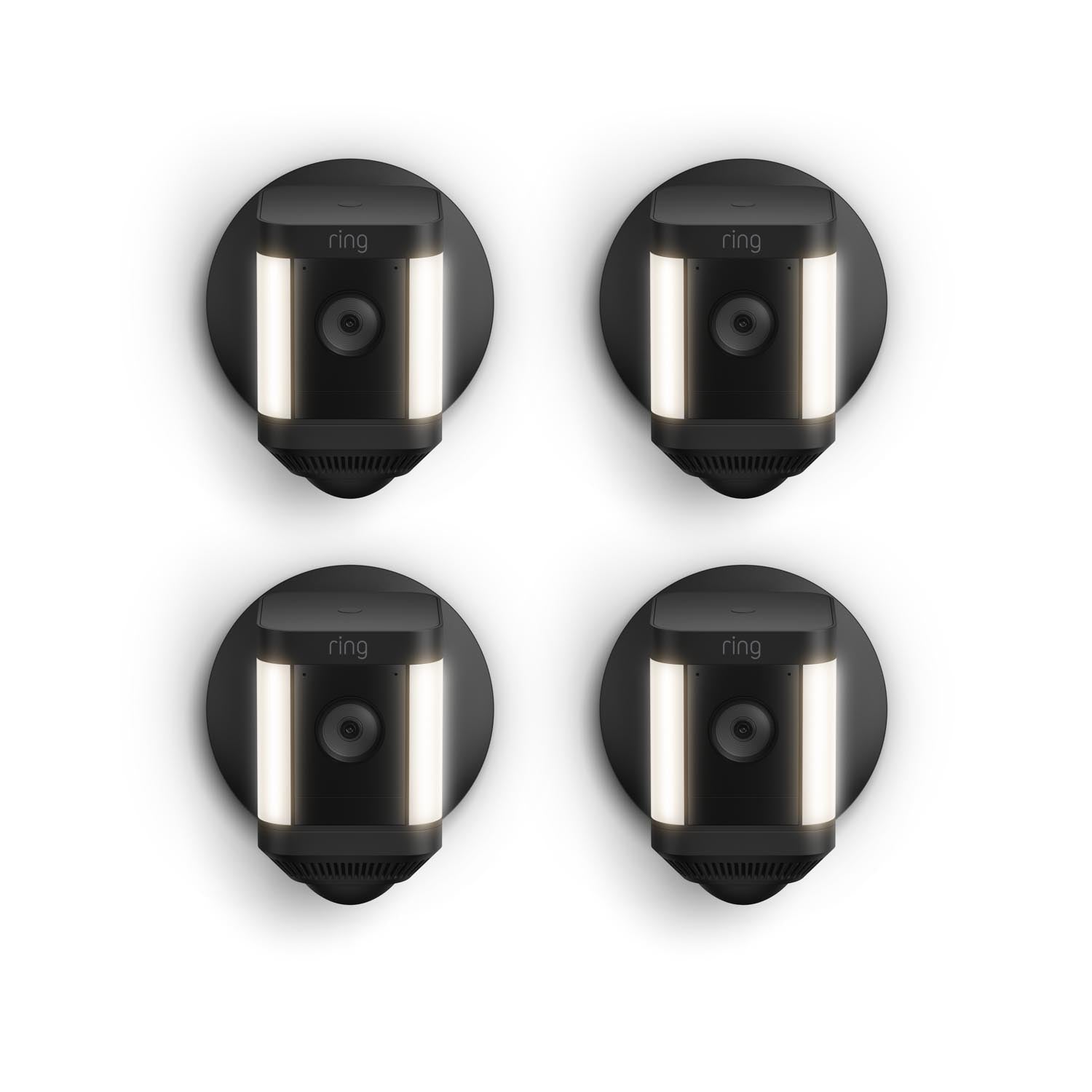 Noir:4-Pack Spotlight Cam Plus Wired