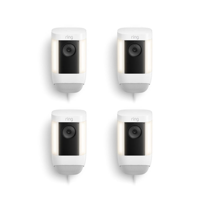 Blanc:4-Pack Spotlight Cam Pro Plug-In