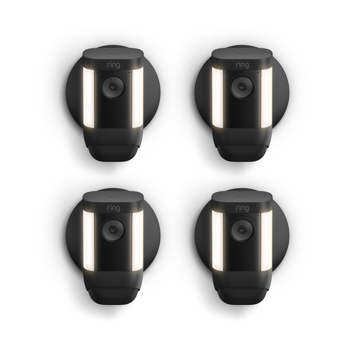 Noir:4-Pack Spotlight Cam Pro Wired