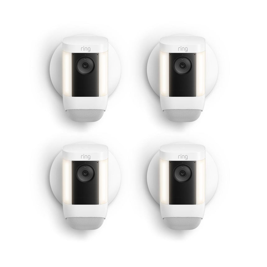 Blanc:4-Pack Spotlight Cam Pro Wired