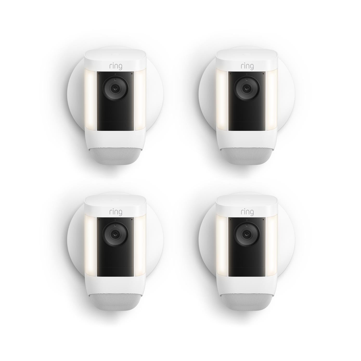 Blanc:4-Pack Spotlight Cam Pro Wired