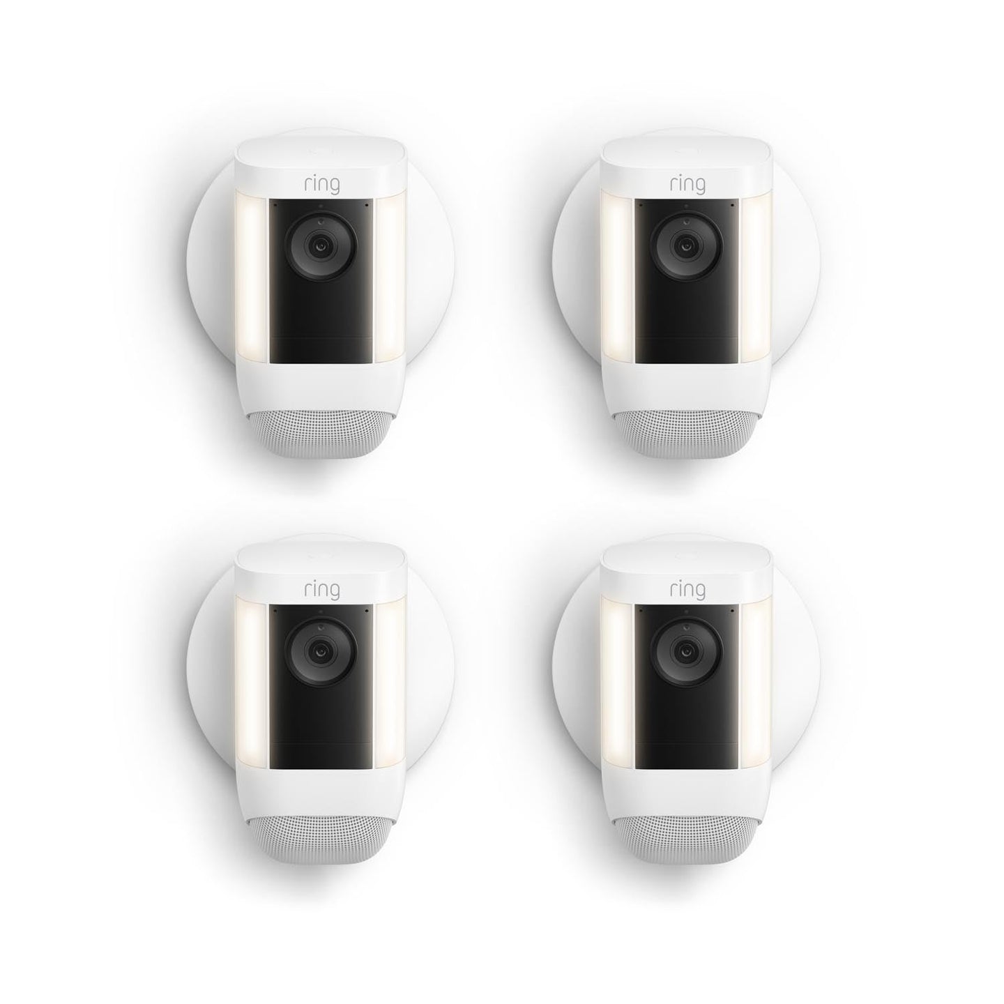 Blanc:4-Pack Spotlight Cam Pro Wired