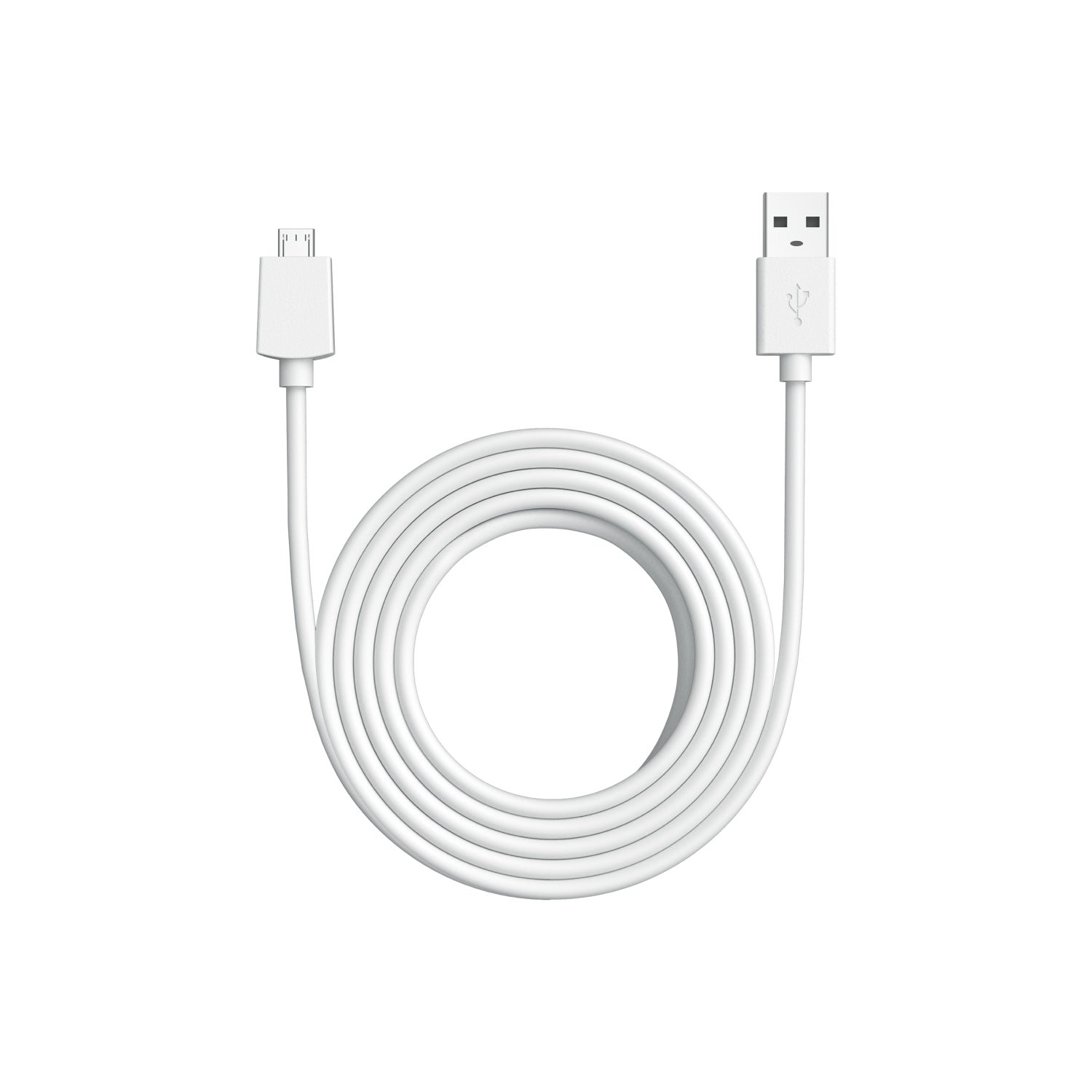 Blanc:Câble d'alimentation USB-A vers micro USB de 3 m (Indoor Camera 2e gén.)
