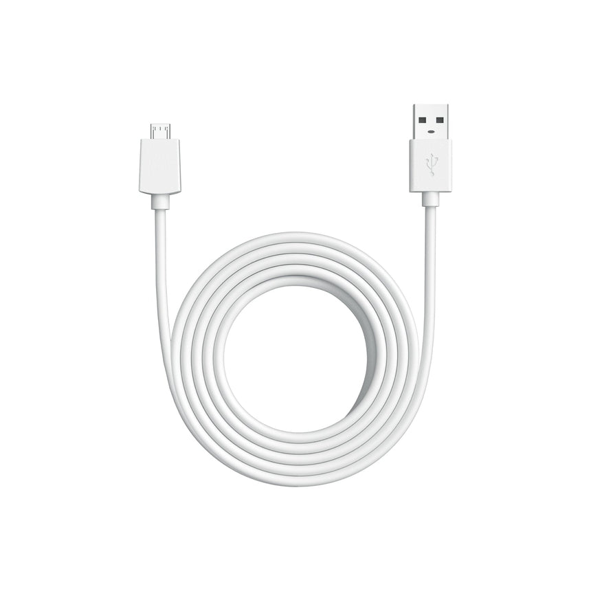 Blanc:Câble d'alimentation USB-A vers micro USB de 3 m (Indoor Camera 2e gén.)