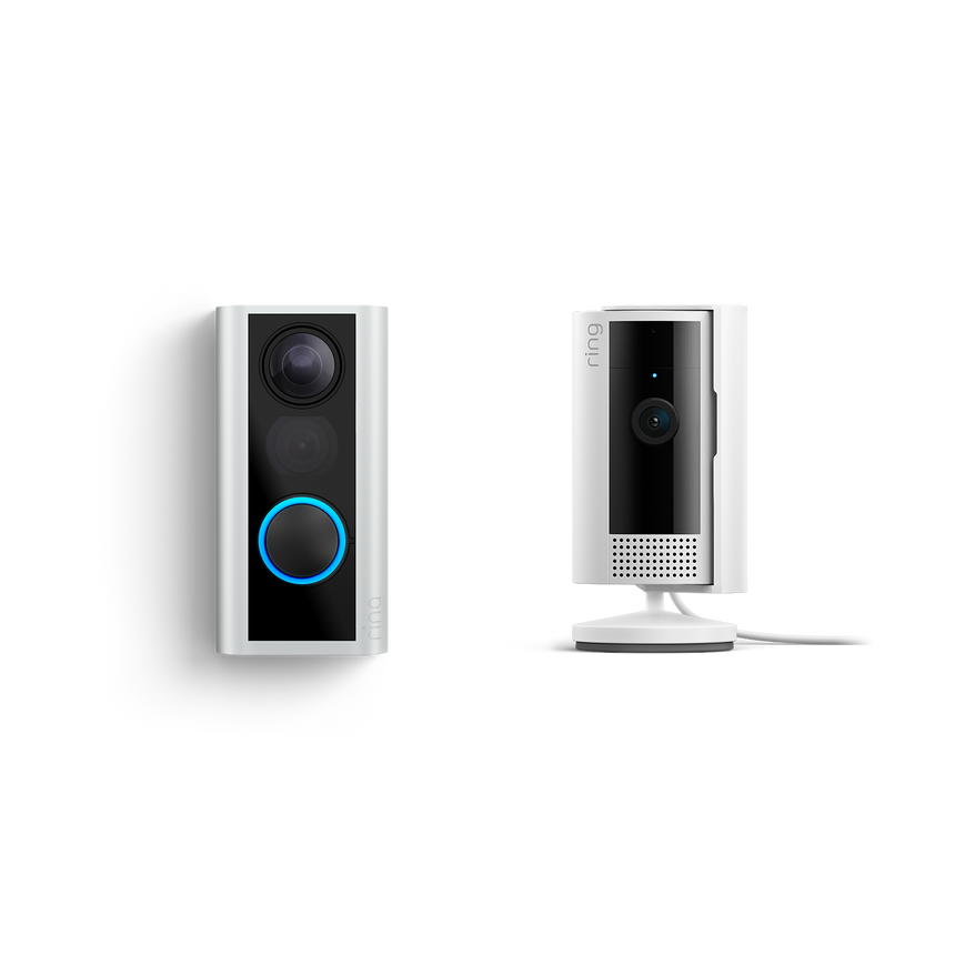 Nickel satiné:Judas vidéo sans fil (34-55mm) avec caméra intérieure (Door View Cam + Indoor Camera (2e gén.))