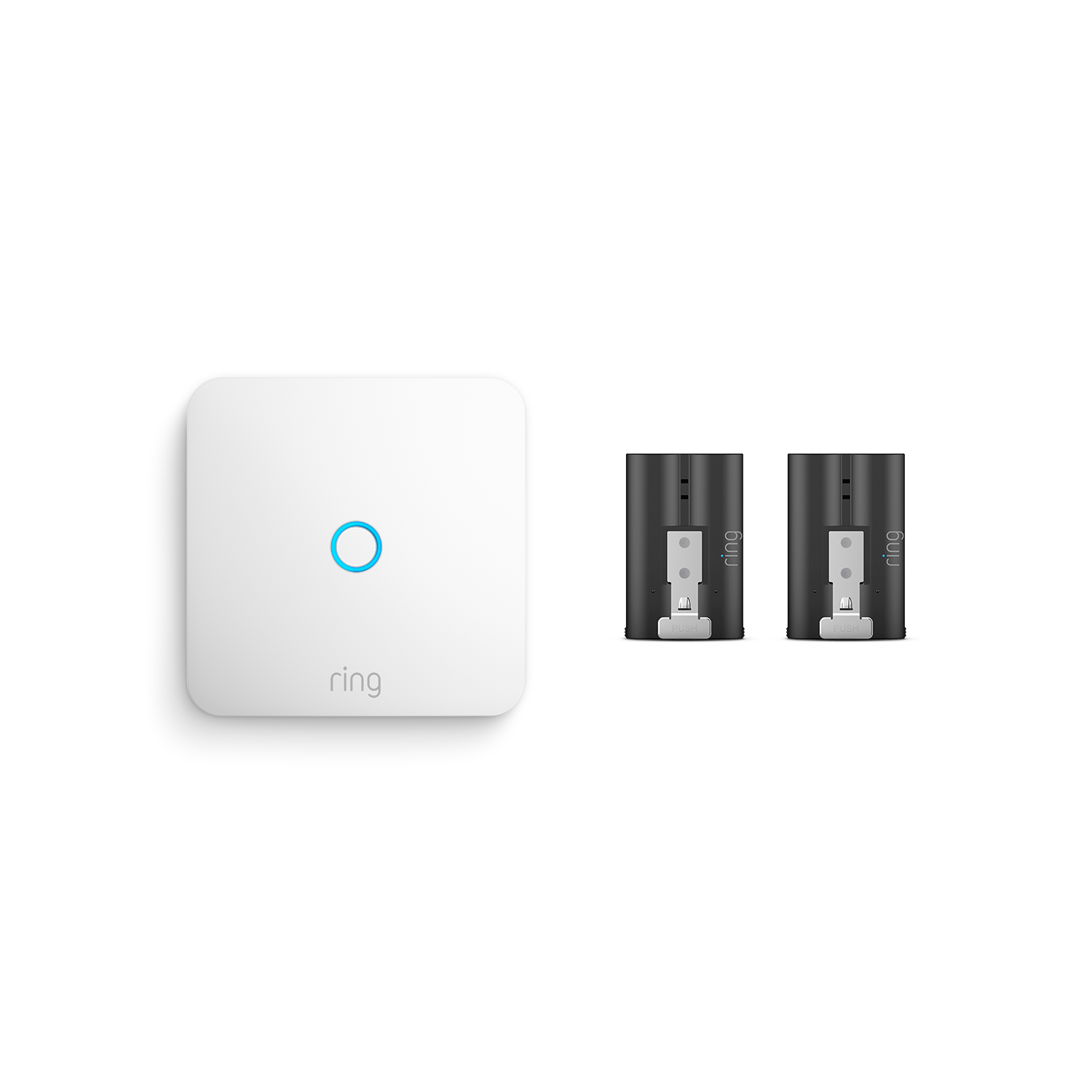 Blanc:Ring Intercom + Batterie Rechargeable