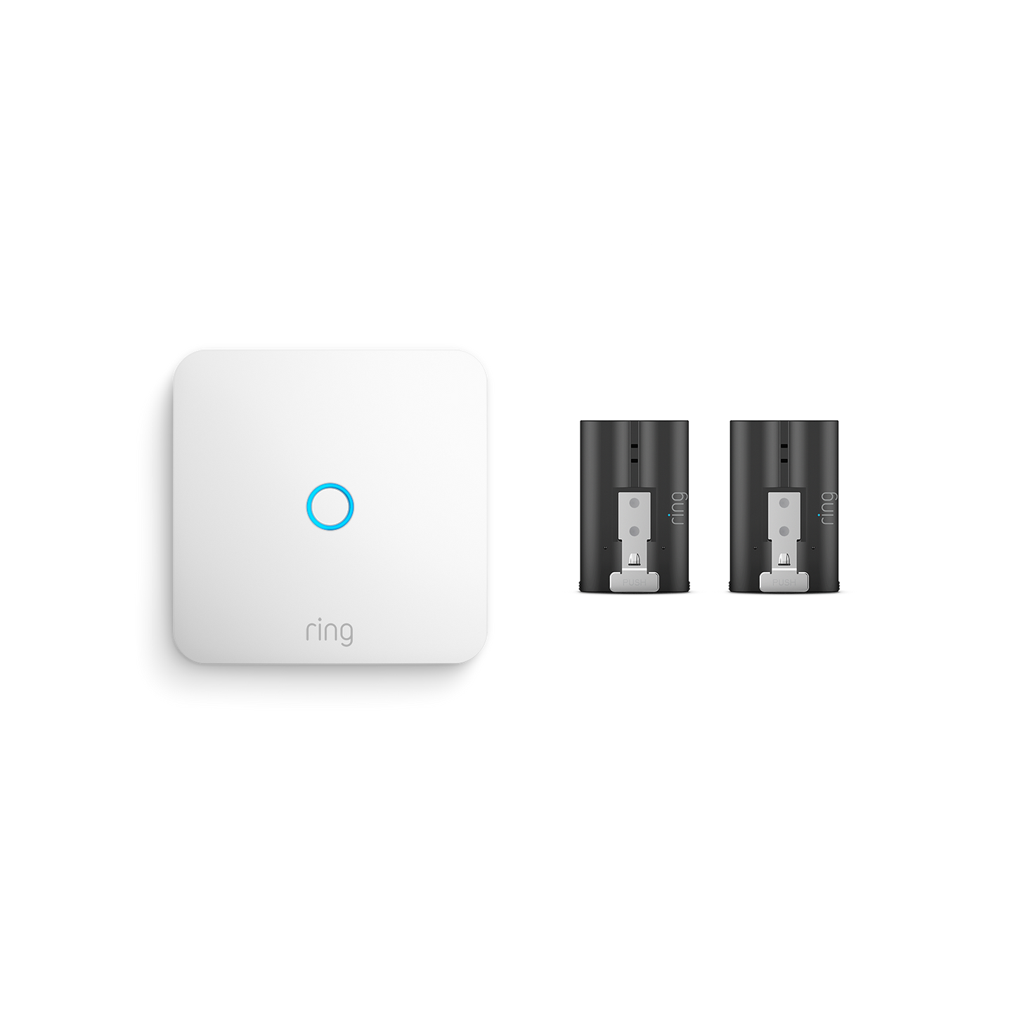Blanc:Ring Intercom + Batterie Rechargeable