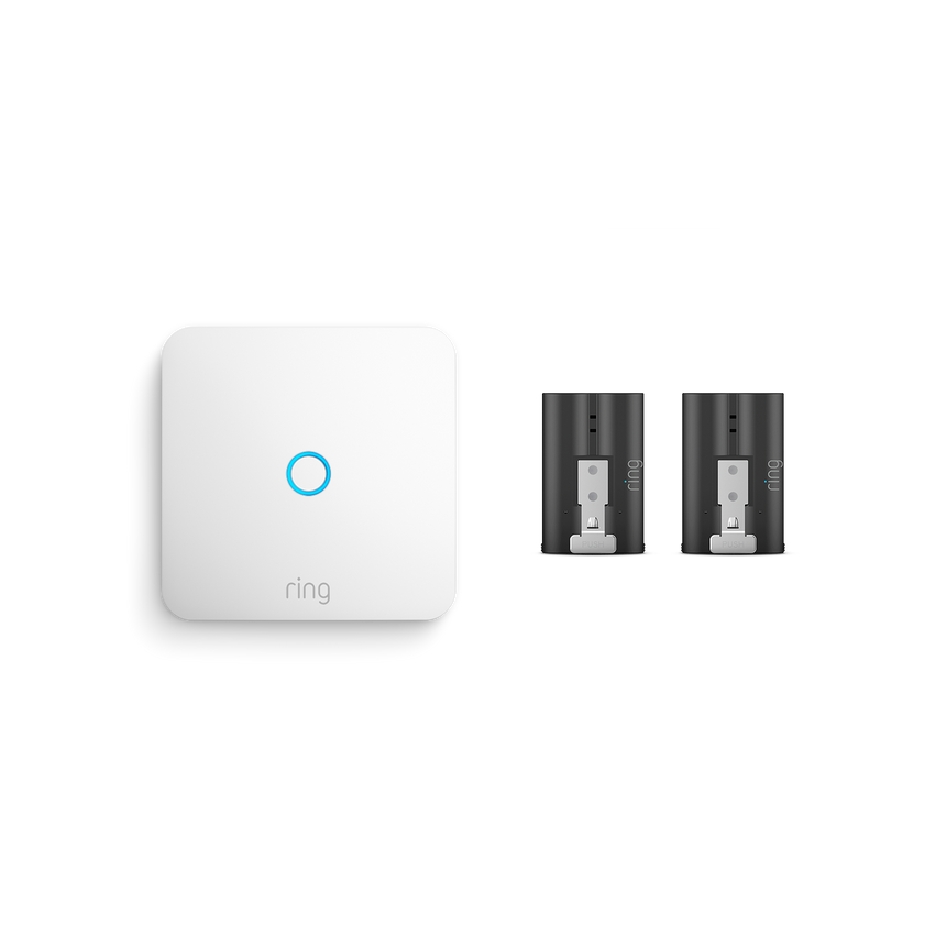 Blanc:Ring Intercom + Batterie Rechargeable