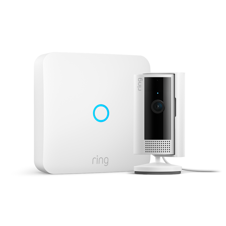 Blanc:Ring Intercom + Indoor Camera (2e génération)