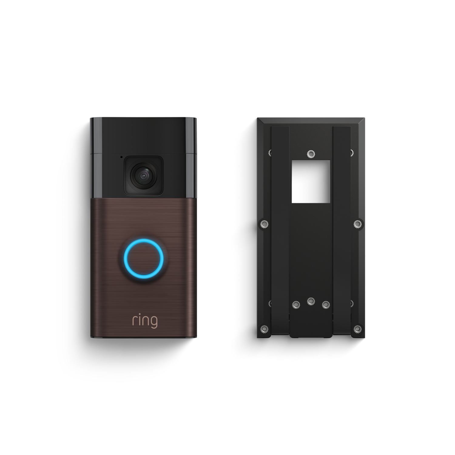 Bronze vénitien:Sonnette vidéo sans fil + support sans perçage (Battery Video Doorbell + No-Drill Mount)
