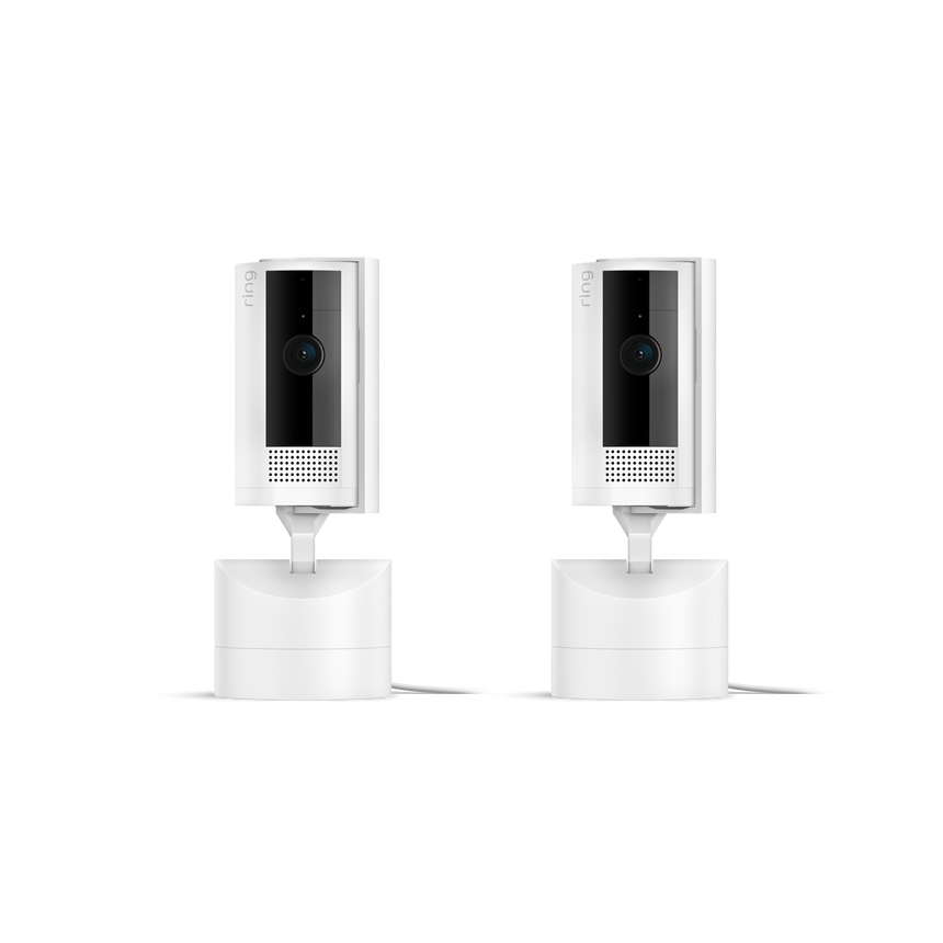 Blanc:Lot de 2 Caméras intérieures orientables (Pan-Tilt Indoor Camera)