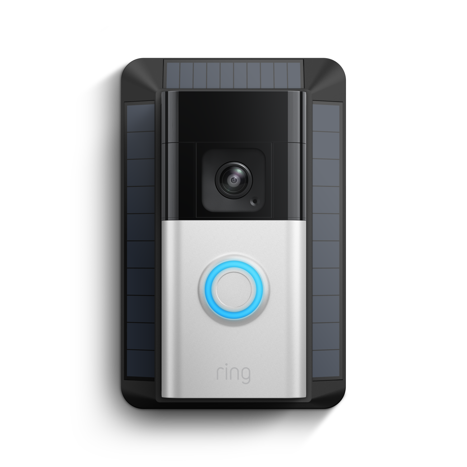Nickel satiné:Sonnette vidéo Pro sans fil + chargeur solaire 2e génération (Battery Video Doorbell Pro + chargeur solaire 2e génération)