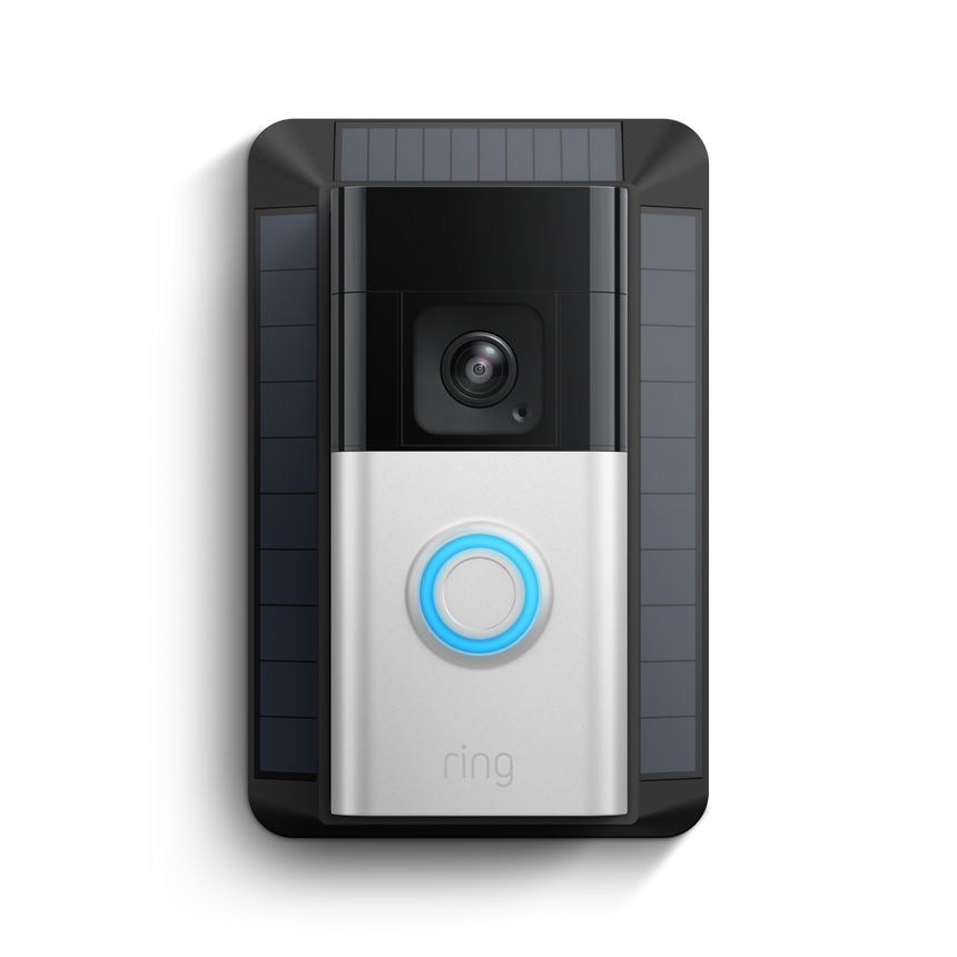 Nickel satiné:Sonnette vidéo Pro sans fil + chargeur solaire 2e génération (Battery Video Doorbell Pro + chargeur solaire 2e génération)