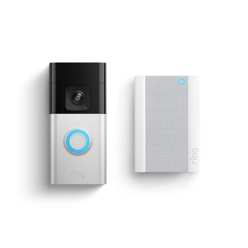 Nickel satiné:Sonnette vidéo Pro sans fil + Chime Pro (Battery Video Doorbell Pro + Chime Pro)