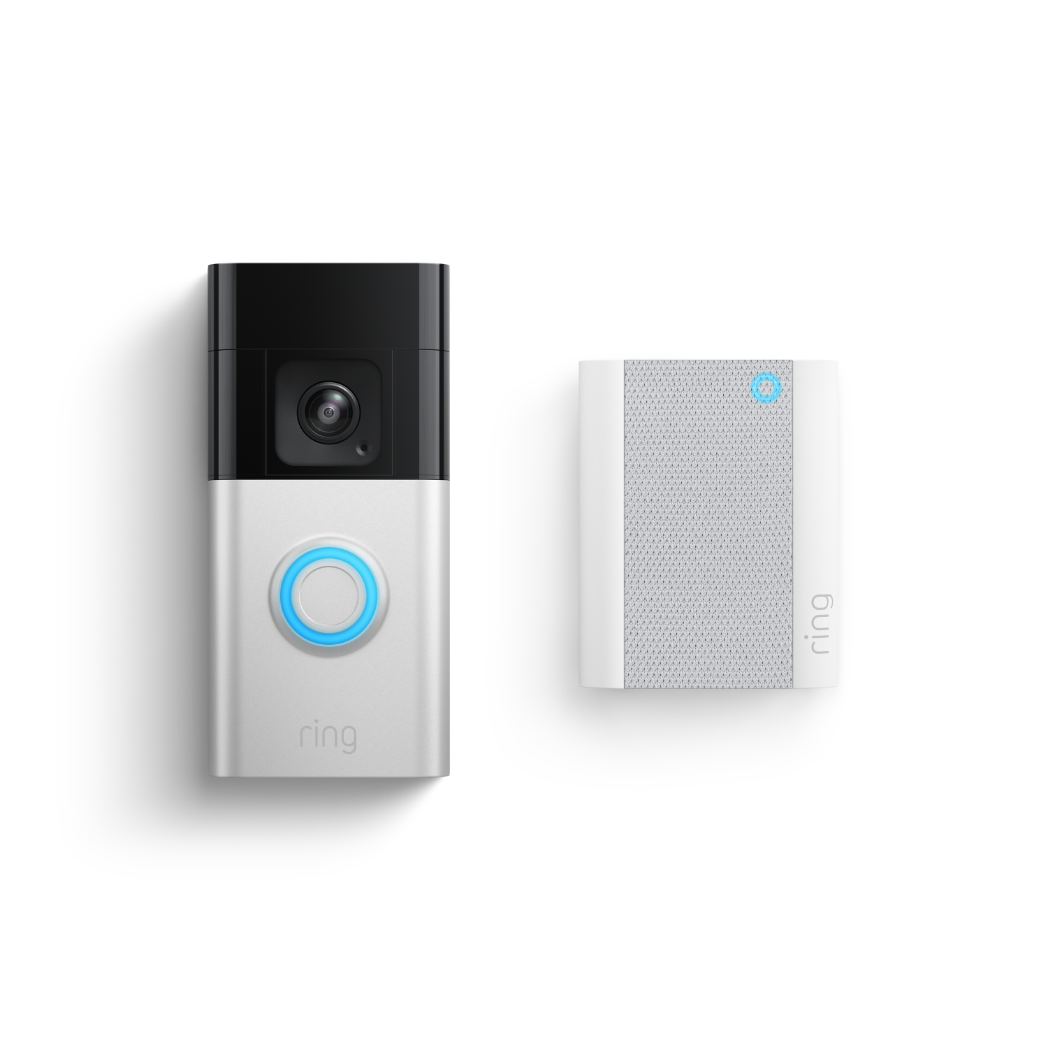 Nickel satiné:Sonnette vidéo Pro sans fil + Chime (Battery Video Doorbell Pro + Chime)