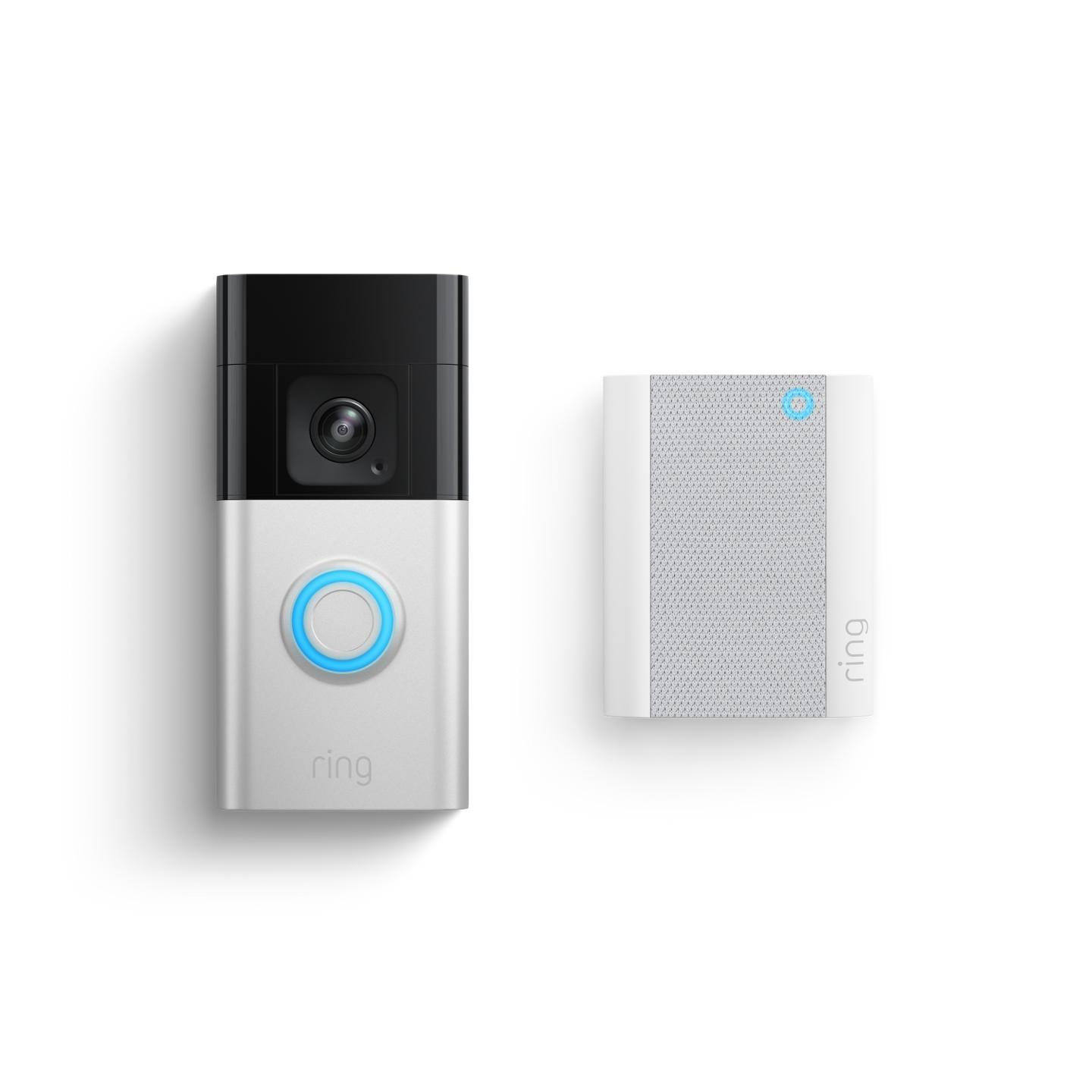 Nickel satiné:Sonnette vidéo Pro sans fil + Chime (Battery Video Doorbell Pro + Chime)