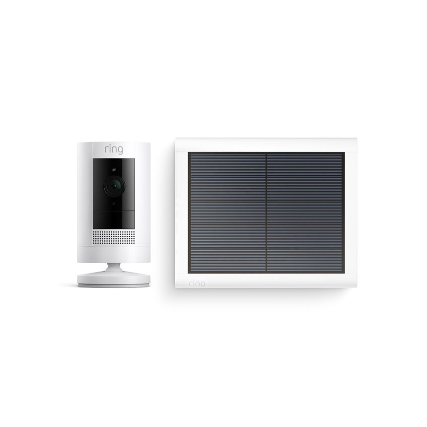 Blanc:Caméra de surveillance extérieure | Stick Up Cam Solar