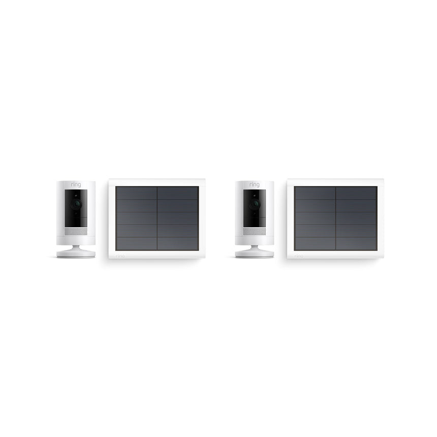 Blanc:2-Pack Caméra de surveillance extérieure | Stick Up Cam Solar