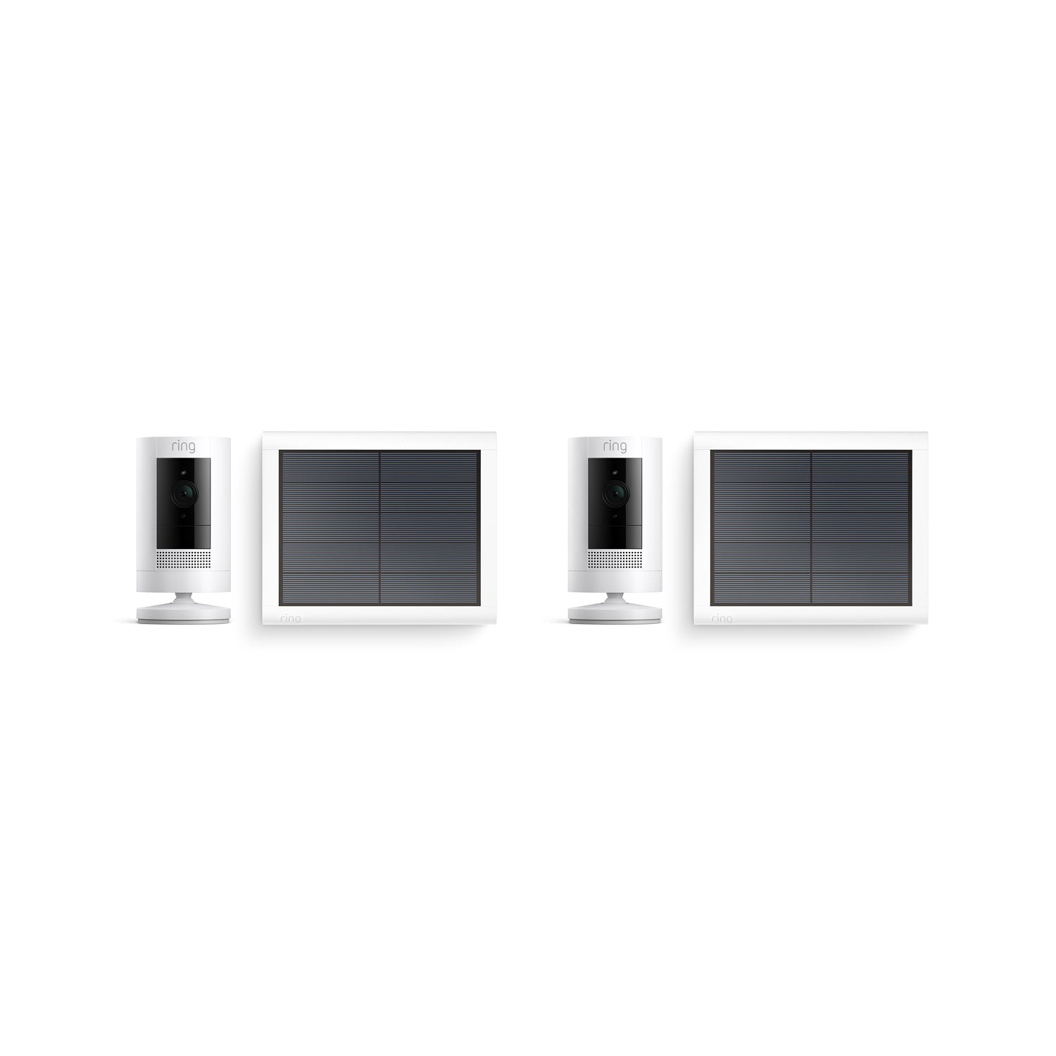 Blanc:2-Pack Caméra de surveillance extérieure | Stick Up Cam Solar