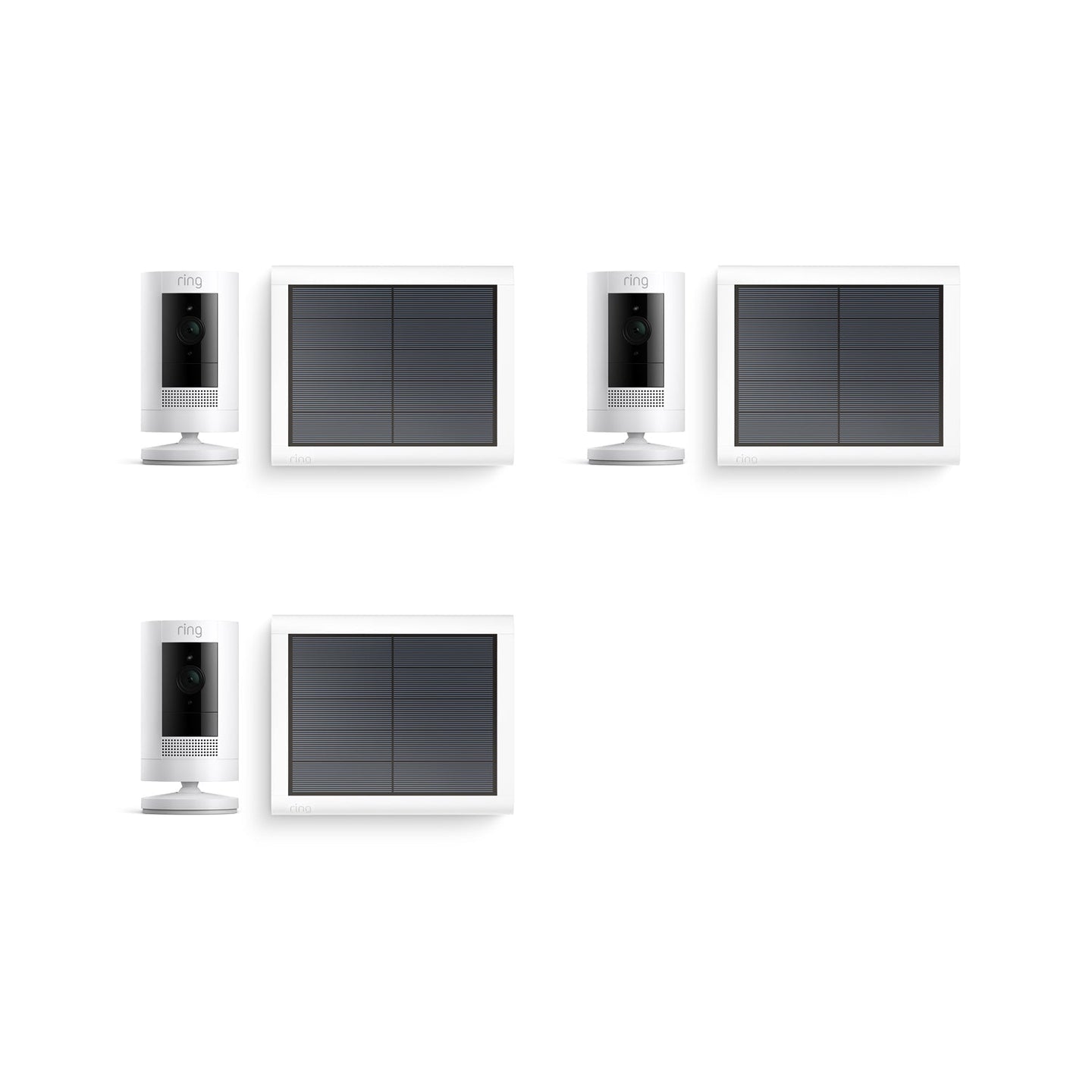 Blanc:3-Pack Caméra de surveillance extérieure | Stick Up Cam Solar