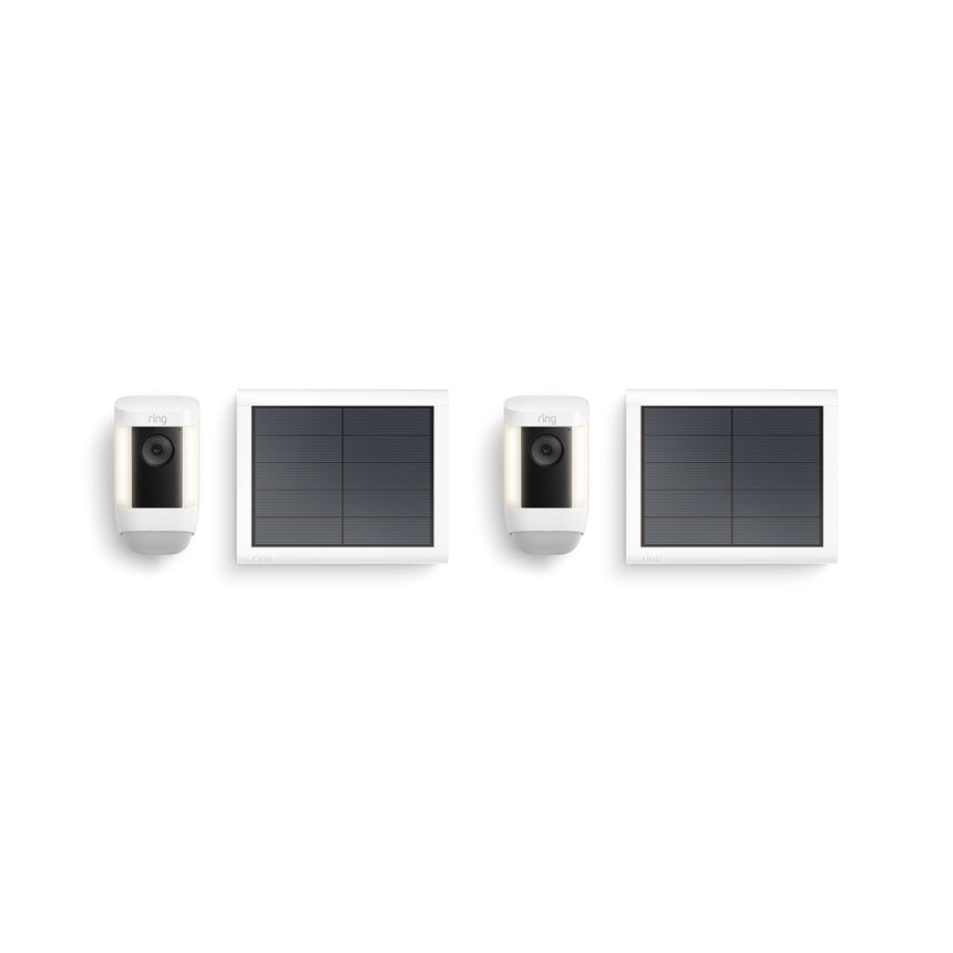 Blanc:2-Pack Spotlight Cam Pro Solar