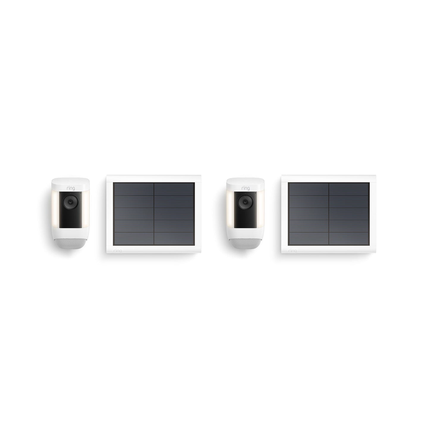 Blanc:2-Pack Spotlight Cam Pro Solar