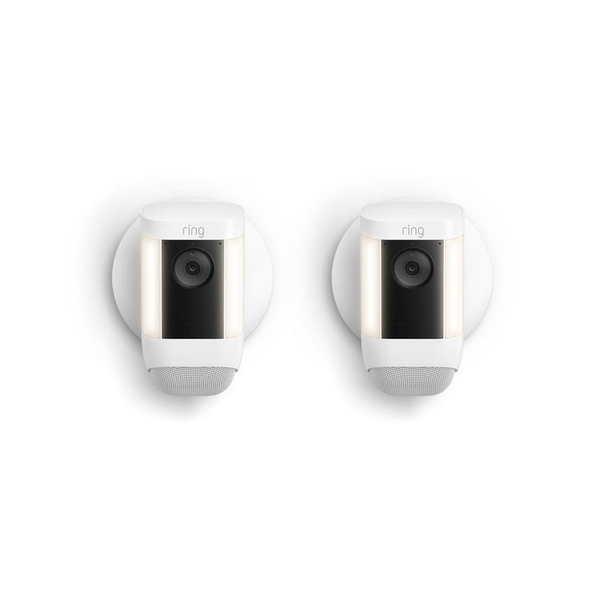 Blanc:2-Pack Spotlight Cam Pro Wired