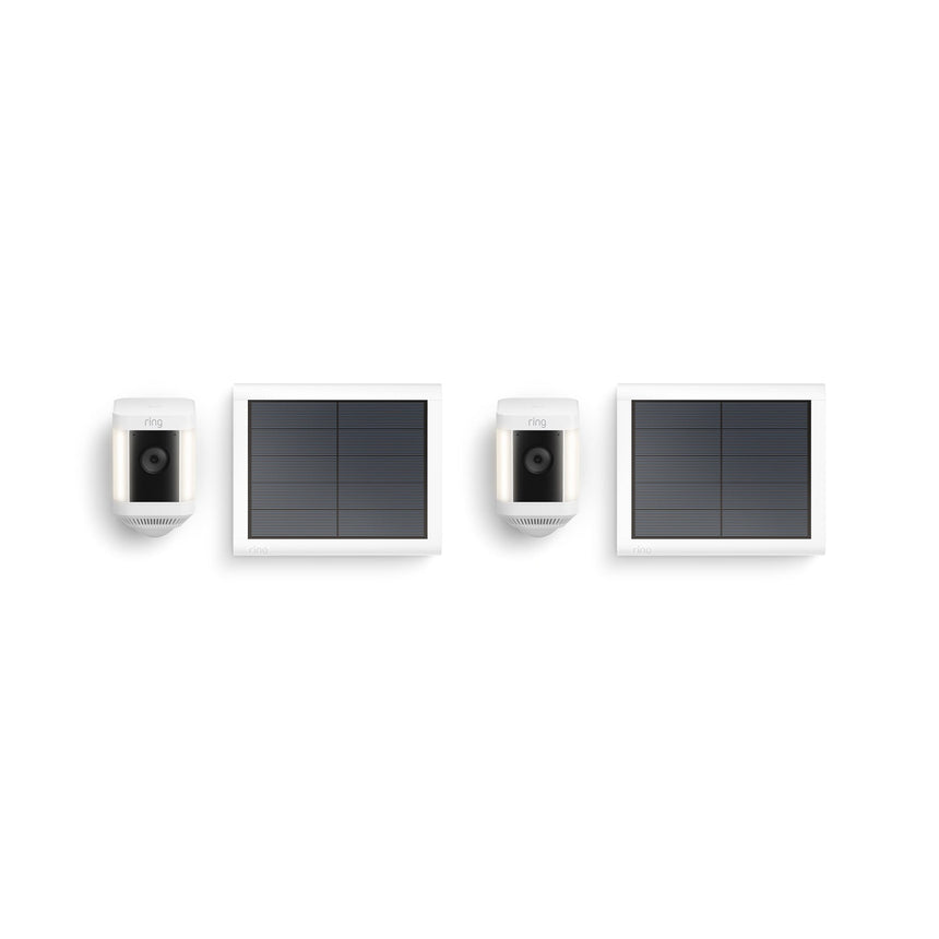 Blanc:2-Pack Spotlight Cam Plus Solar