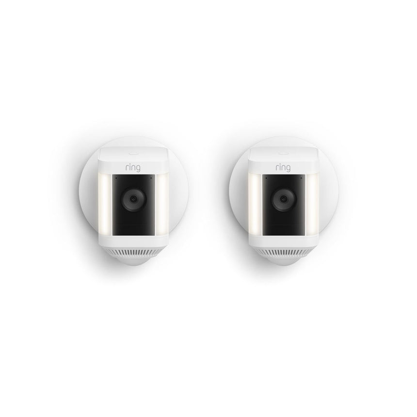 Blanc:2-Pack Spotlight Cam Plus Wired