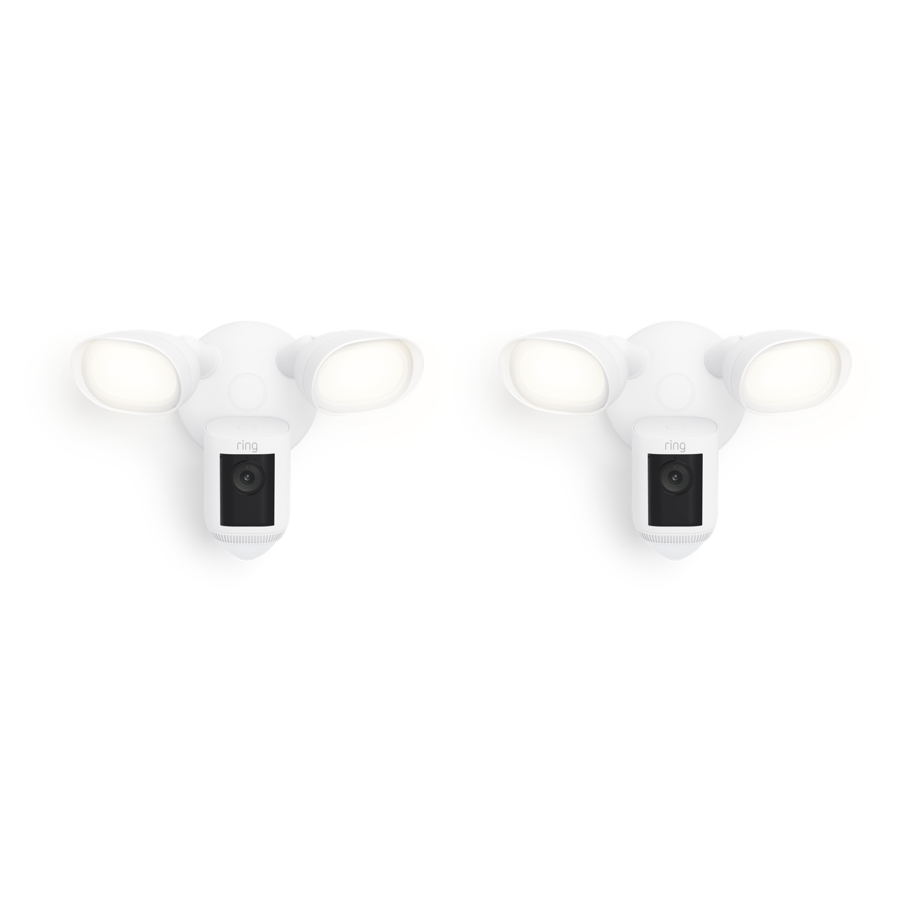 Blanc:2-Pack Floodlight Cam Wired Pro