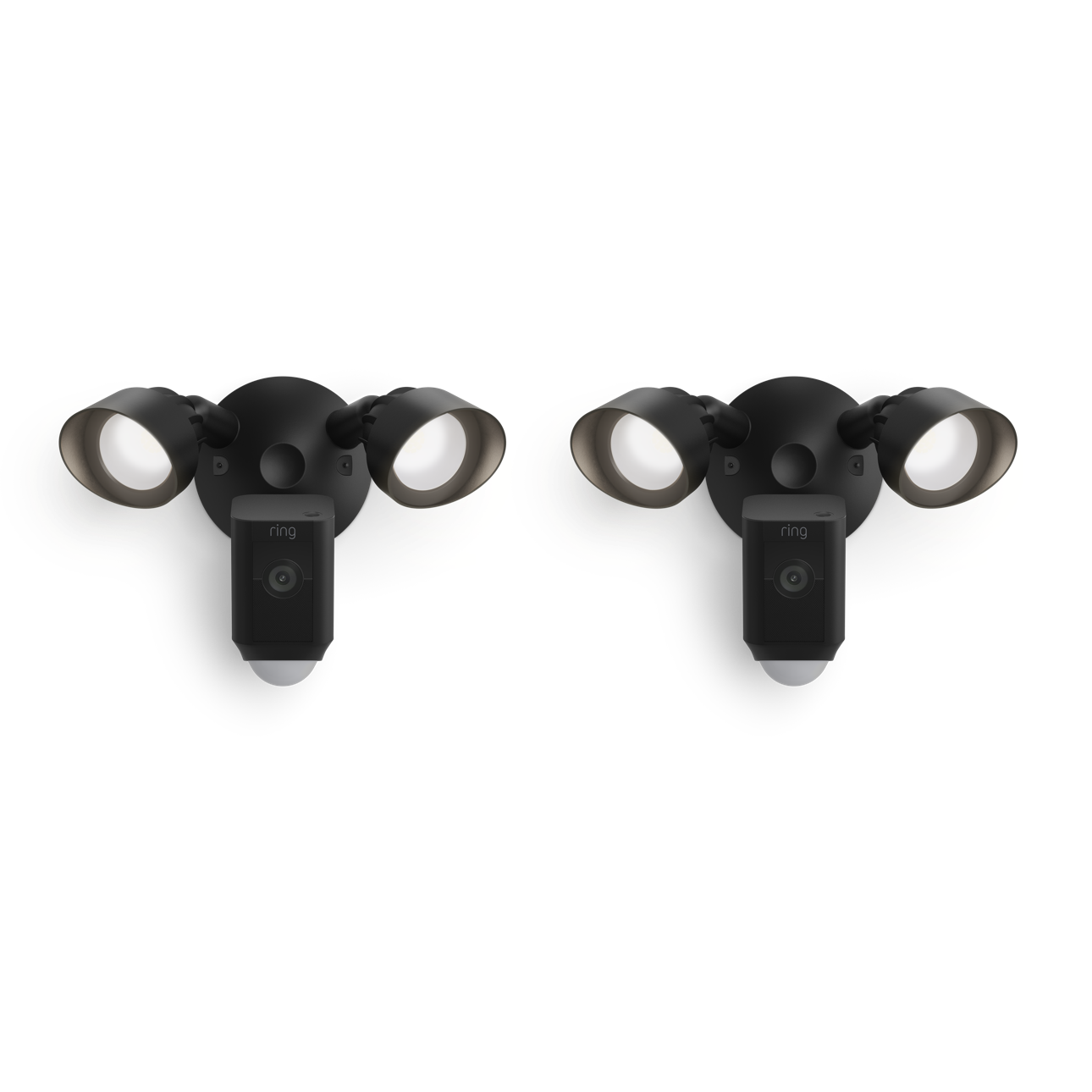Noir:2-Pack Floodlight Cam Wired Plus