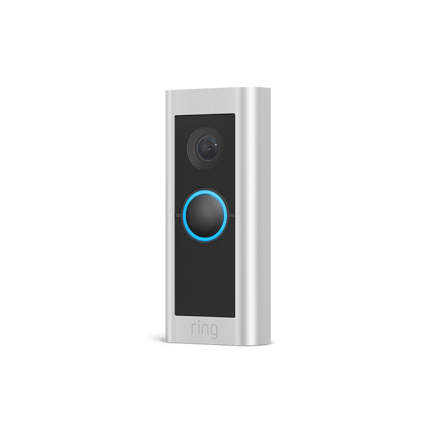 Nickel satiné:Sonnette vidéo Pro filaire (Anciennement Video Doorbell Pro 2, modèle raccordé)