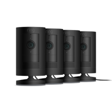 Noir:4-Pack Caméra de surveillance extérieure sur secteur | Stick Up Cam Plug-In